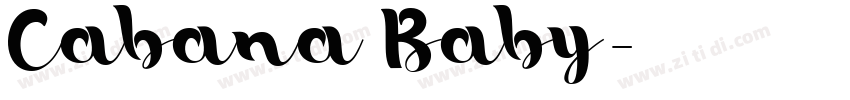 Cabana Baby字体转换